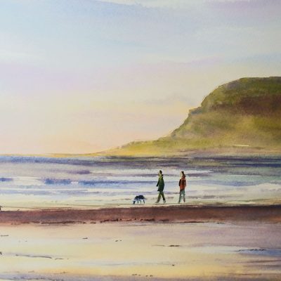 watercolour caswell bay